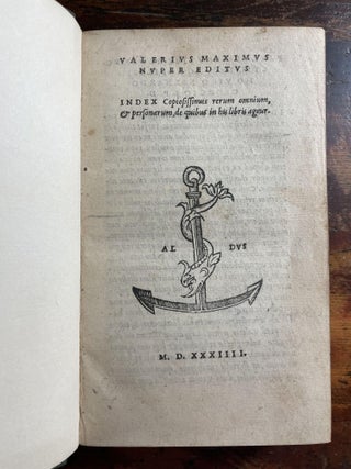 Valerius Maximus Nuper Editus: Index Copiosissimus rerum omnium, & personarum, de quibus in his libris agitur