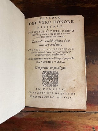 Dialogo del Vero Honore Militare, Nel Quale si Diffiniscono tutte le querele