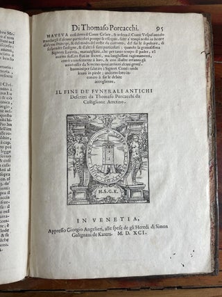 Funerali Antichi di diversi Popoli, et Nationi; forma, ordine, et pompa di sepolture, di essequie, di Consecrationi antiche et d'altro.