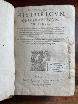 Dictionarium Historicum Geographicum Poeticum