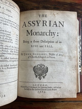 Gregorii Posthuma: or, Certain Learned Tracts written by John Gregory, M.A. and Chaplain of Christ’s Church in Oxon. Together with a short Account of the Author’s Life, and Elegies on his much-lamented death.