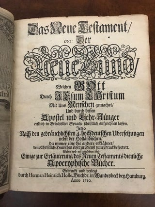 Das Neue Testament [together with] Novi Testamenti Apocrypha