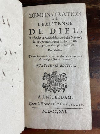Demonstration de L’Existence de Dieu