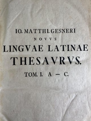 Novus Linguae et Eruditionis Romanae Thesaurus