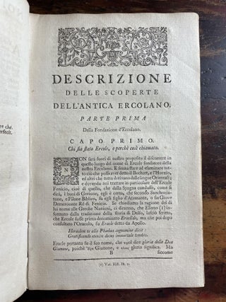 Descrizione delle prime scoperte dell'antica città d'Ercolano ritrovata vicino a Portici, Villa della maestà del Re delle Due Sicilie