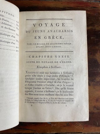 Voyage du Jeune Anacharsis en Grece, vers le Milieu du Quatrieme Siecle avant L’Ere Vulgaire. Vol IV