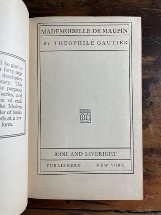 Madmoiselle De Maupin