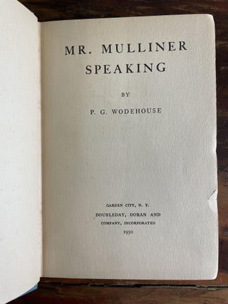 Mr. Mulliner Speaking