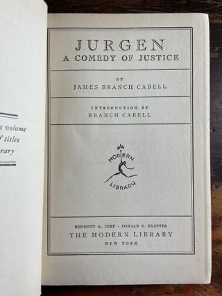 Jurgen, A Comedy of Justice