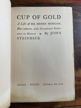Cup of Gold: A Life of Sir Henry Morgan, Buccaneer, with Occasional Reference to History