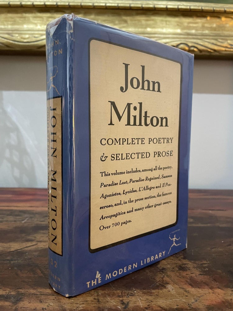 Item #1942JMC-MIL-2T-VG John Milton: Complete Poetry & Selected Prose. John Milton.