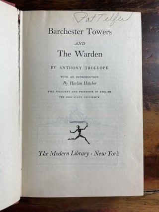Barchester Towers and The Warden
