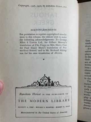Seven Famous Greek Plays