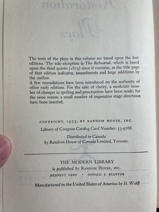 Restoration Plays