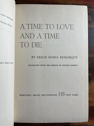 A Time to Love and a Time to Die