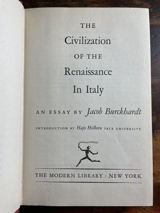 The Civilization of the Renaissance in Italy