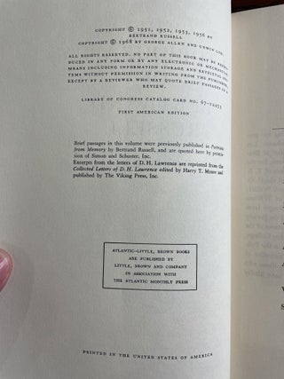 The Autobiography of Bertrand Russell: 1914-1944