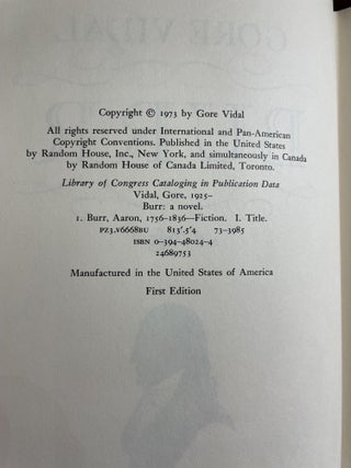 Burr: A Novel