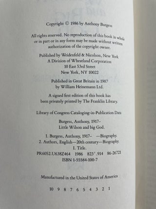 Little Wilson and Bog God: Being the First Part of The Autobiography