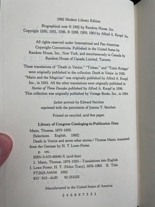 Death in Venice & Seven Other Stories