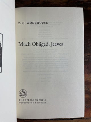 Much Obliged, Jeeves
