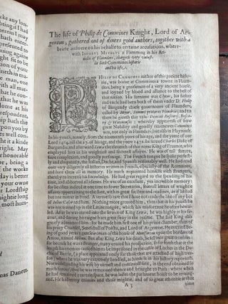 The Historie of Philip De Commines Knight, Lord of Argenton