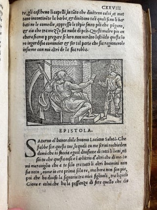 I Dilettevoli dialogi: le vere narration: le facete epistole di Luciano philosopho: di Greco in volgare nouamente tradotte & historiare.