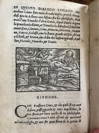 I Dilettevoli dialogi: le vere narration: le facete epistole di Luciano philosopho: di Greco in volgare nouamente tradotte & historiare.