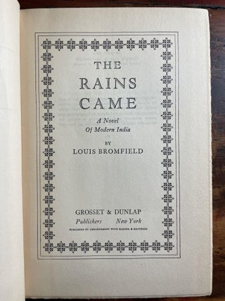 The Rains Came: A Novel of Modern India