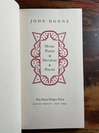 Divine Poems; Devotions; Prayers