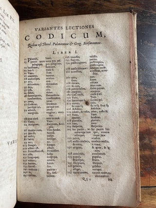 M. Annaeus Lucanus de Bello Civili, cum Hug. Grotii, Farnabii notis integris & variorum selectiss. Accurante Corn: Schrevelio.