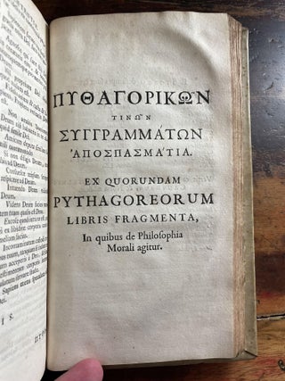 Opuscula Mythologica Physica et Ethica. Graece et Latine