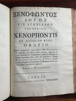 Xenophontis de Cyri Expeditione Libri Septem - bound with - Xenophontis de Agesilao Rege Oratio