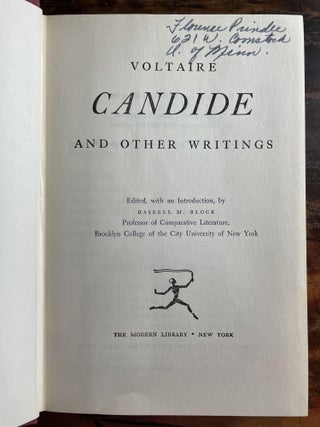 Candide and Other Writings