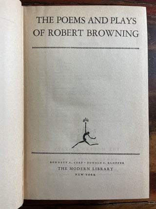 The Poems and Plays of Robert Browning