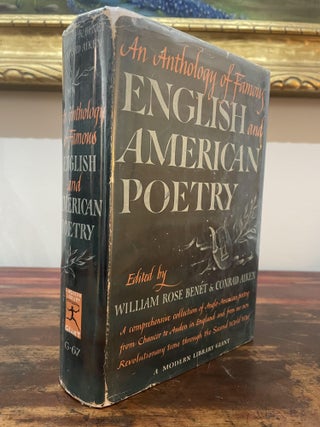 Item #4808 An anthology of Famous English and American Poetry. Several, William Rose...