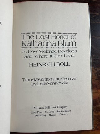 The Lost Honor of Katharina Blum