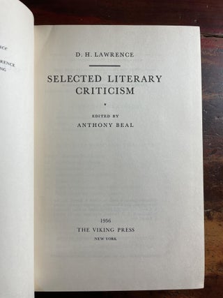 D.H. Lawrence: Selected Literary Criticism
