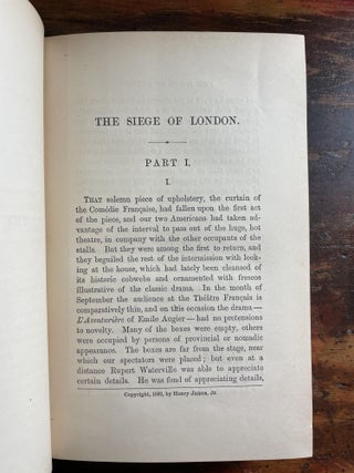 The Siege of London, The Pension Beaurepas, and The Point of View