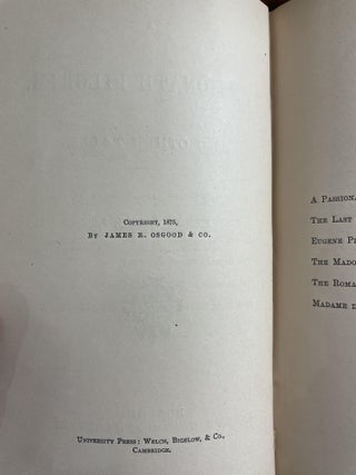 A Passionate Pilgrim, and Other Tales