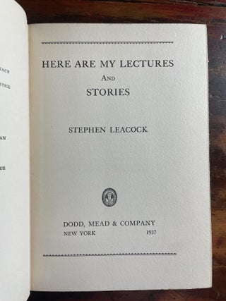 Here Are My Lectures and Stories