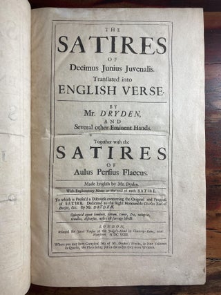 The Satires of Decimus Junius Juvenalis Translated into English Verse - with - The Satires of Aulus Persius Flaccus