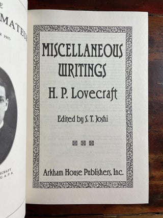 Miscellaneous Writings