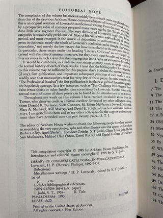 Miscellaneous Writings