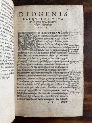 Diogenis Laertii de Vita et Moribus Philosophorum Lobri X