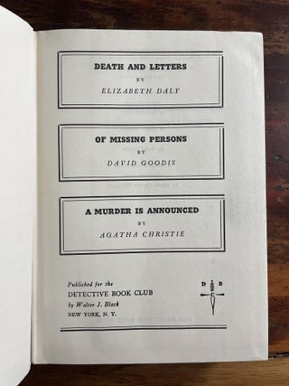 Death and Letters / Of Missng Persons / A Murder is Announced