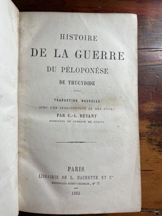 Histoire de la Guerre du Péloponèse
