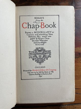 Chap-Book Essays