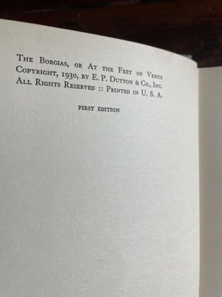 The Borgias or At the Feet of Venus