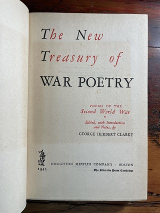 The New Treasury of War Poetry 1939 to 1943